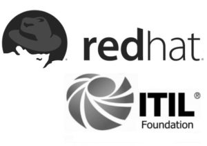 Red Hat logo and ITIL logo